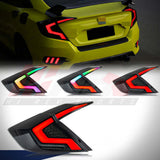 HRS 2016-21 Honda Civic 10th Gen Sedan LED Tail Lights V2 - RGB
