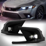 HRS 2022-24 Honda Civic 11th Gen Sedan/hatchback Front Lower Grille | Fog Lights | Covers