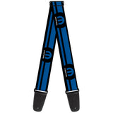 Guitar Strap - MOPAR Logo Stripe Black Blue