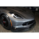 Chevrolet Corvette C7 Z06 Carbon Fiber Front Bumper Canards and Spats