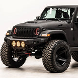 Jeep Gladiator Baja Steel Front Bumper with 3 LED Lights 2020-2026