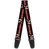 Guitar Strap - Dodge SCAT PACK Badge Logo Stripe Red Black White