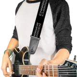 Guitar Strap - CHARGER Double Repeat Black Gray