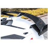 SVJ Style Dry Carbon Fiber Rear Wing Engine Hood Lid for Lamborghini Aventador LP700 LP720 LP740 LP750 Coupe