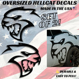 HELLCAT Decal Kit for Dodge Charger & Challenger - Oversized Vinyl Decals (Set of 2)