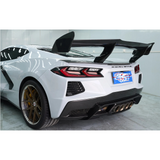 ZR Style Dry Carbon Fiber Rear Diffuser for Chevrolet Corvette C8