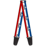 Guitar Strap - MOPAR Logo Stripe Blue White Red