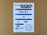 Volk Racing TE37XT Black Shadow LTD 16x8 +0 5x150 Matte Translucent Black - Land Cruiser / Tundra / LX570 (Set of 4)