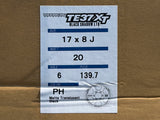 Volk Racing TE37XT Black Shadow LTD 17x8 +20 6x139.7 Matte Translucent Black - 6-Lug Toyota / Lexus Truck (Set of 4)