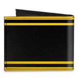 Canvas Bi-Fold Wallet - SUPER BEE Logo Stripes Black Yellow