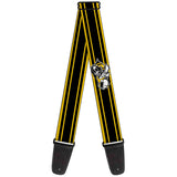 Guitar Strap - SUPER BEE Logo Stripes Black Yellow