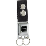 Keychain - CHARGER Text Black Silver